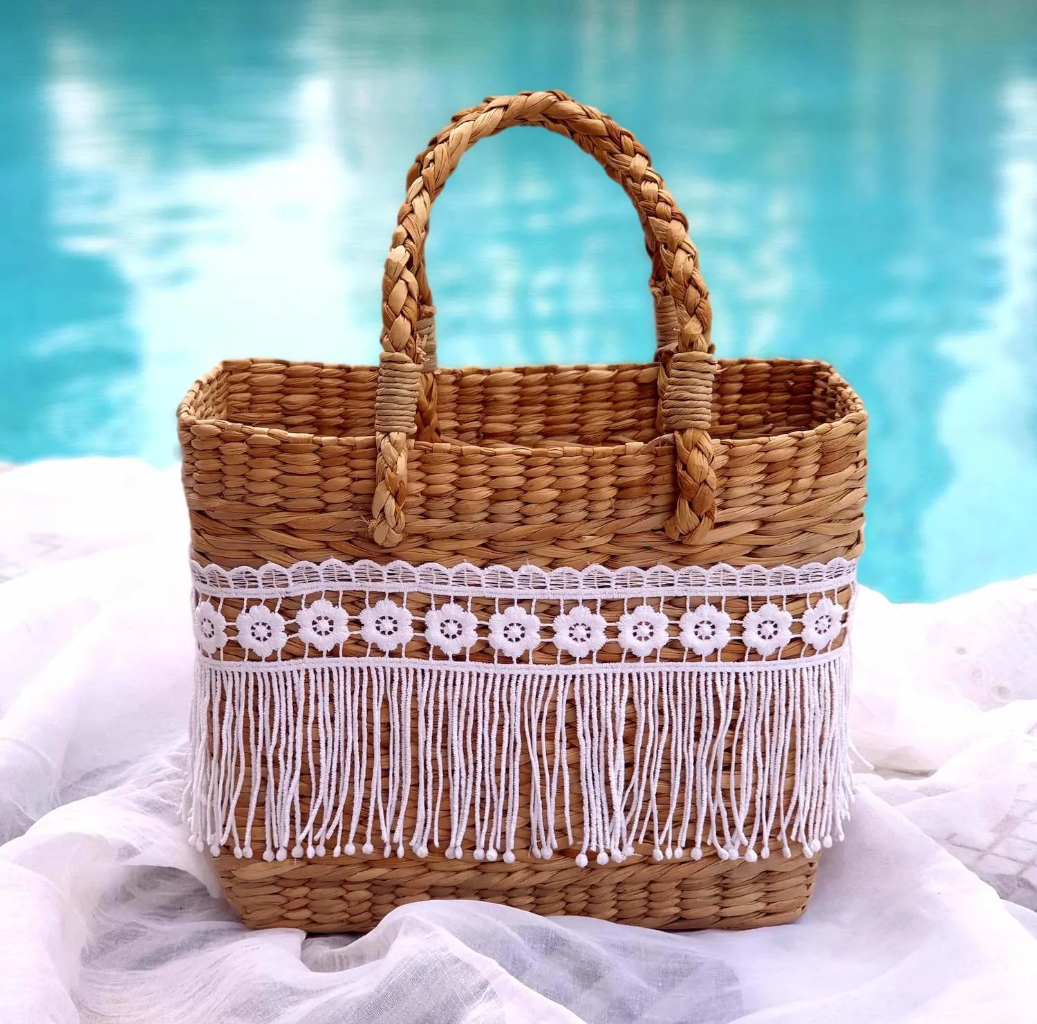 Santorini Macrame Beach Bag