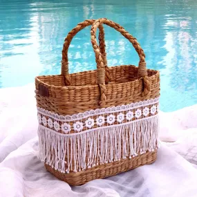 Santorini Macrame Beach Bag