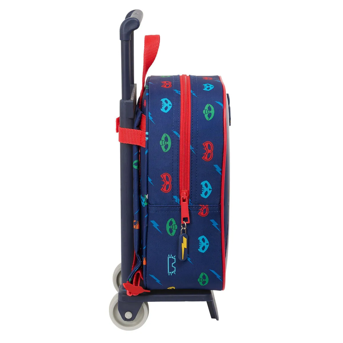 School Rucksack with Wheels PJ Masks Ready Navy Blue 22 x 27 x 10 cm