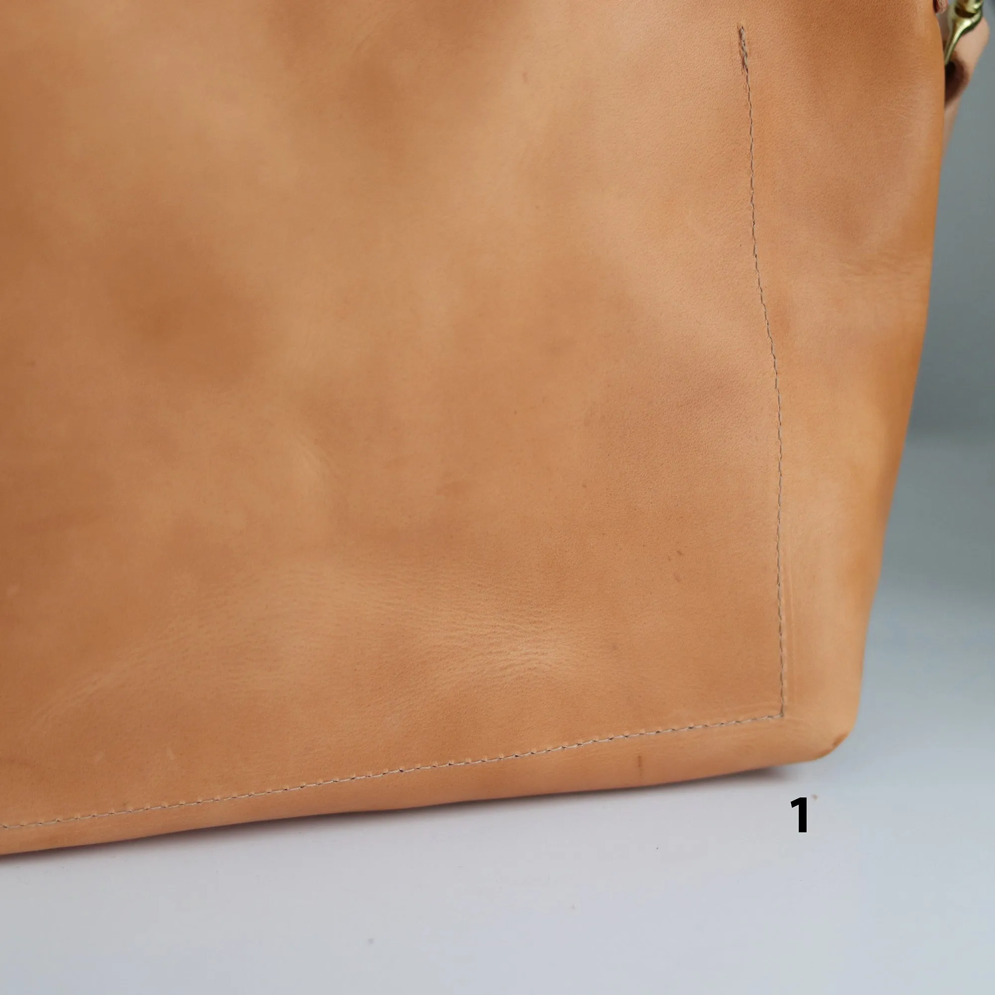 Seconds Sale - Crossbody Bag with Monogram - Beige