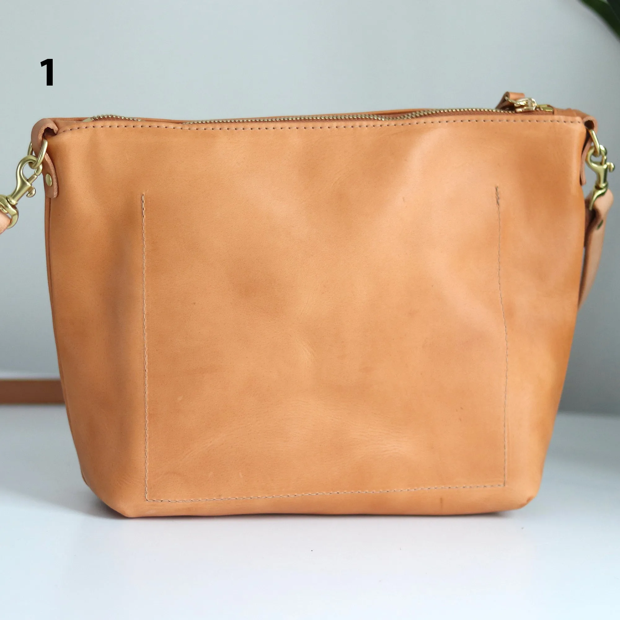 Seconds Sale - Crossbody Bag with Monogram - Beige