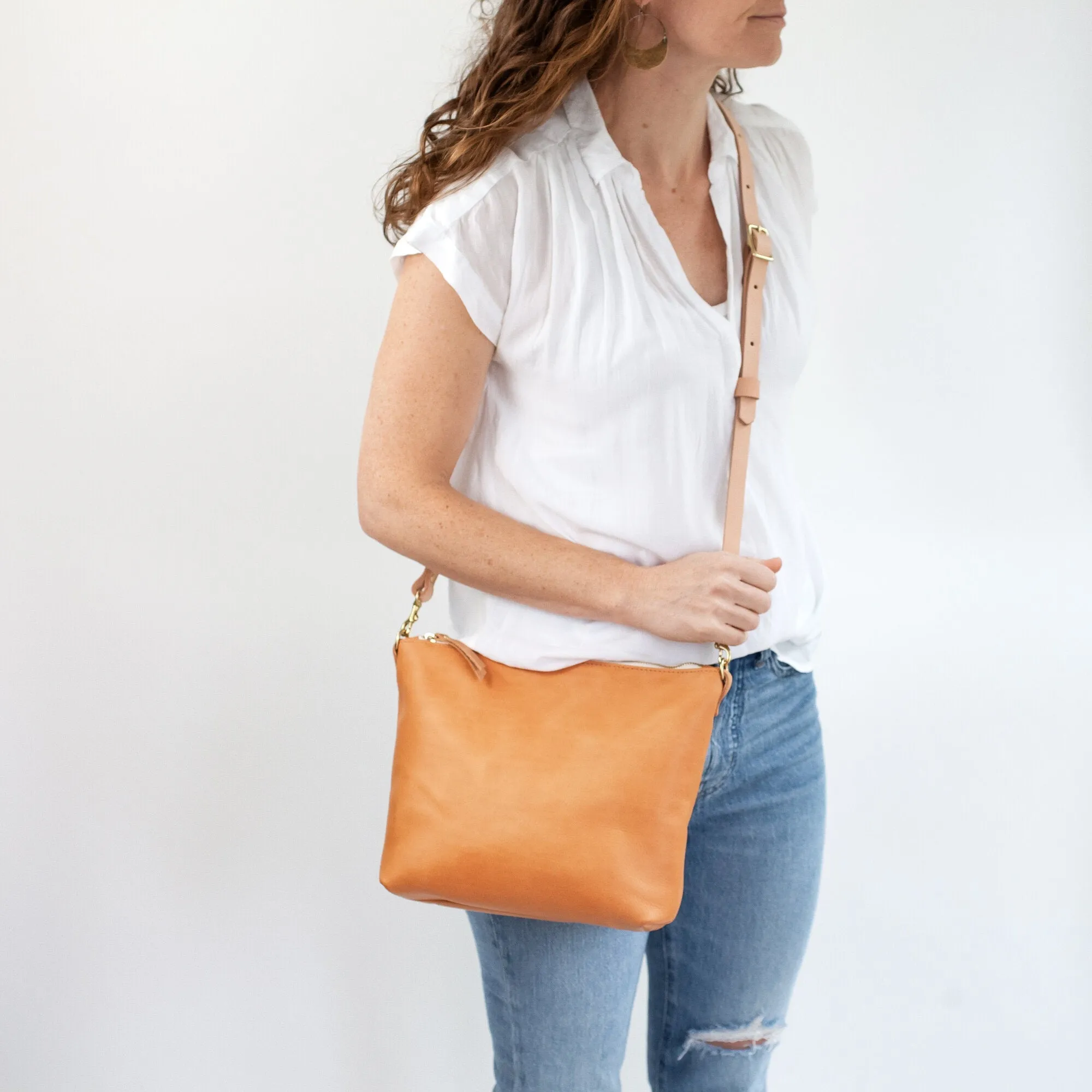 Seconds Sale - Crossbody Bag with Monogram - Beige