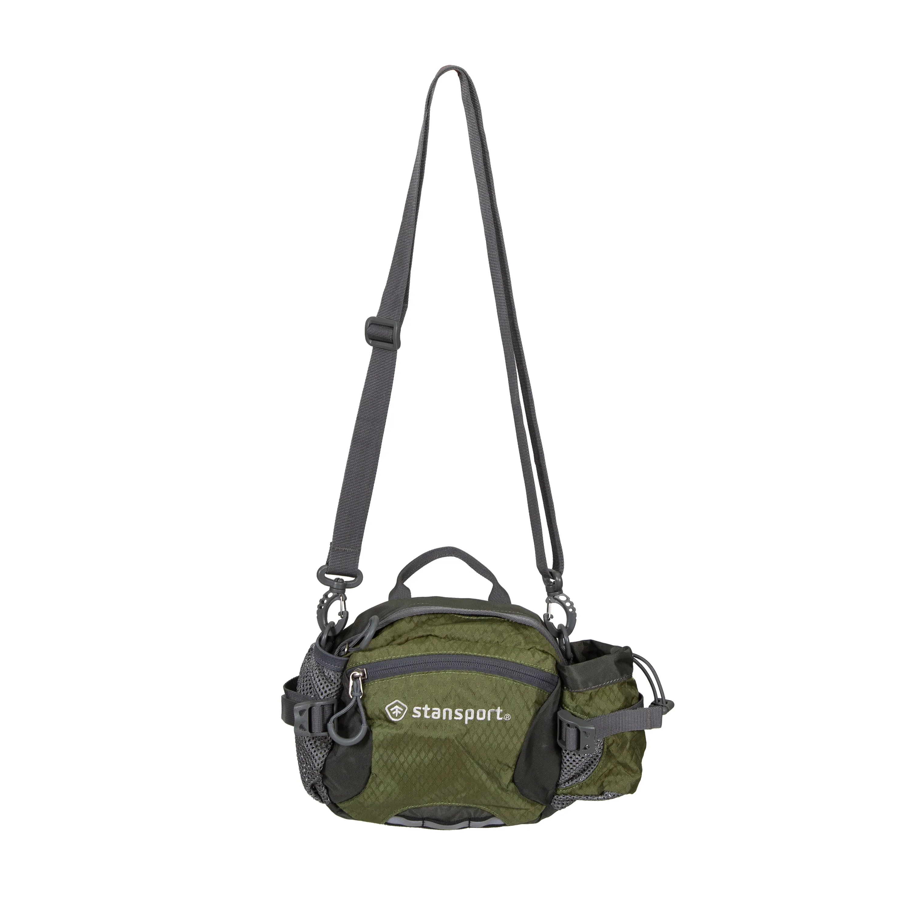 Stansport Waist/Shoulder Pack W/Bottle Holder - Olive - 5 Liter