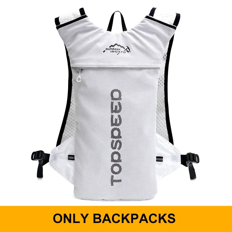 Trail running backpack 5L super running hydrating vest bag marathon running cycling backpack bag 250ml soft bottle bottled water