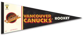 Vancouver Canucks NHL Vintage Hockey Collection (1980-97 Style) Premium Felt Pennant