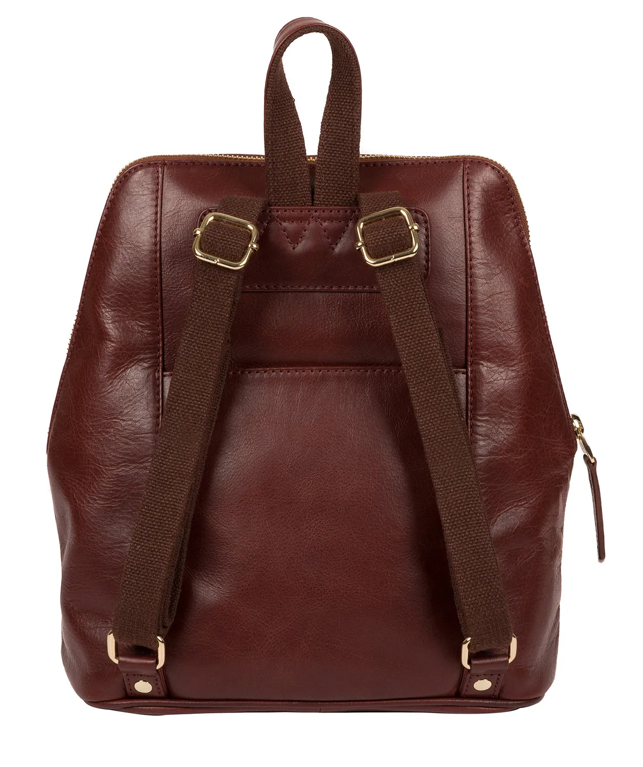 'Verbena' Chestnut Leather Backpack