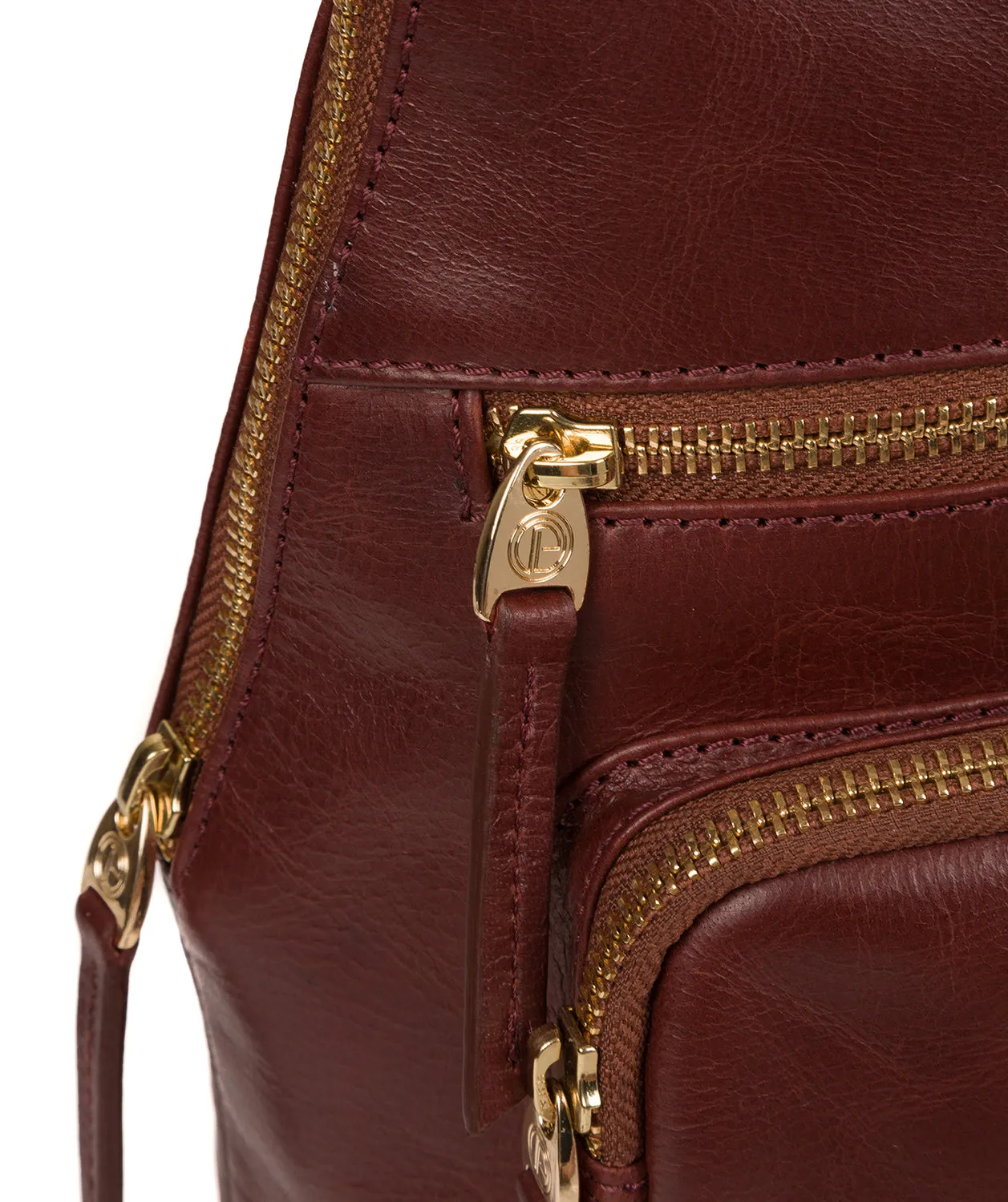 'Verbena' Chestnut Leather Backpack