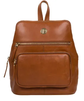 'Verbena' Hazelnut Leather Backpack