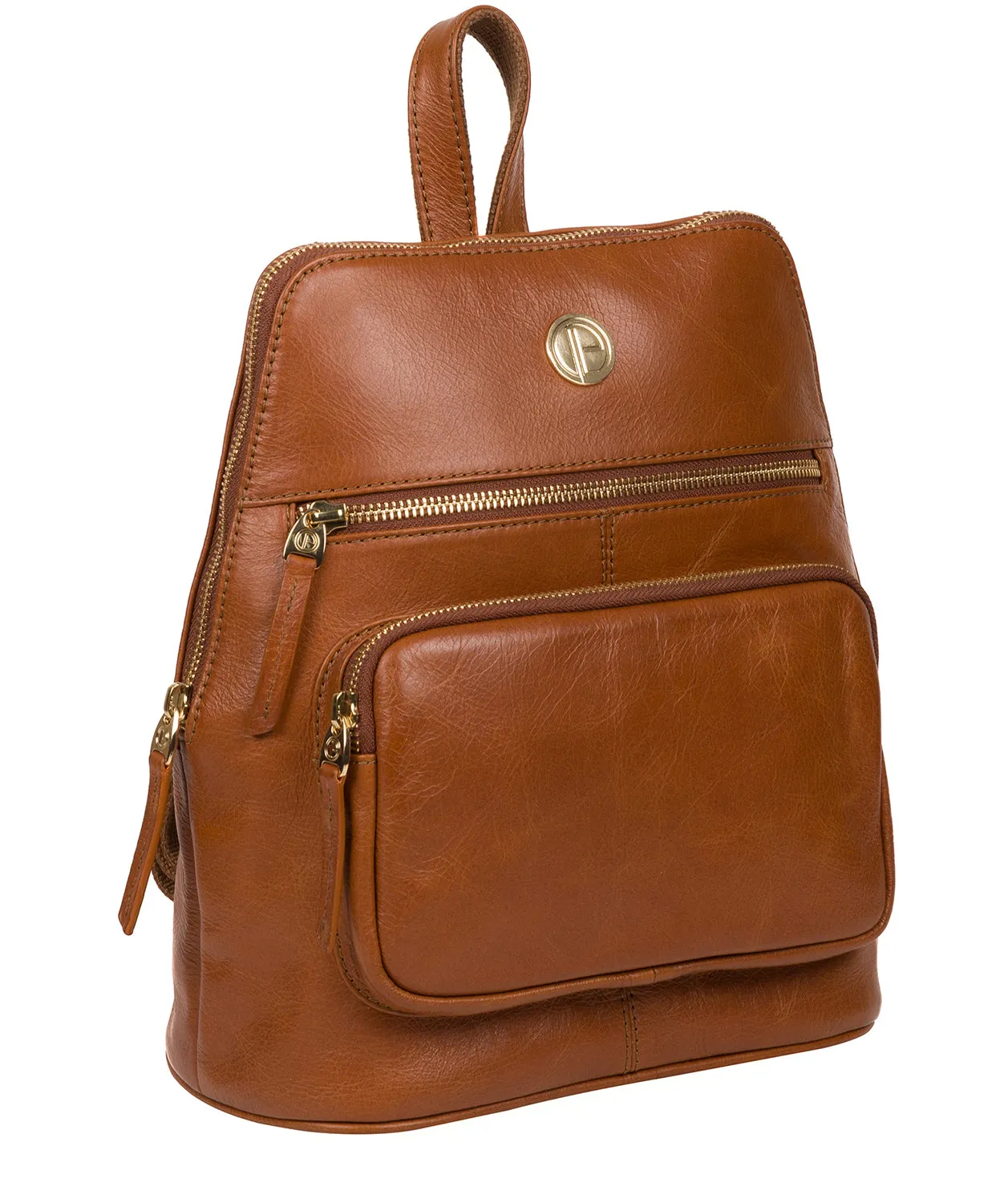 'Verbena' Hazelnut Leather Backpack