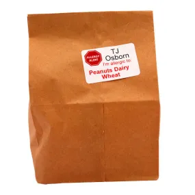 Waterproof Multi-Allergy Alert Labels