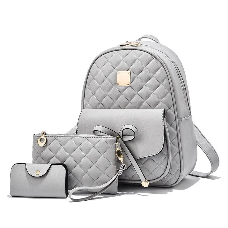 Women's bags 2022 new bowknot backpack Europe and the United States trend of mother and child backpack rhomboid shoulder