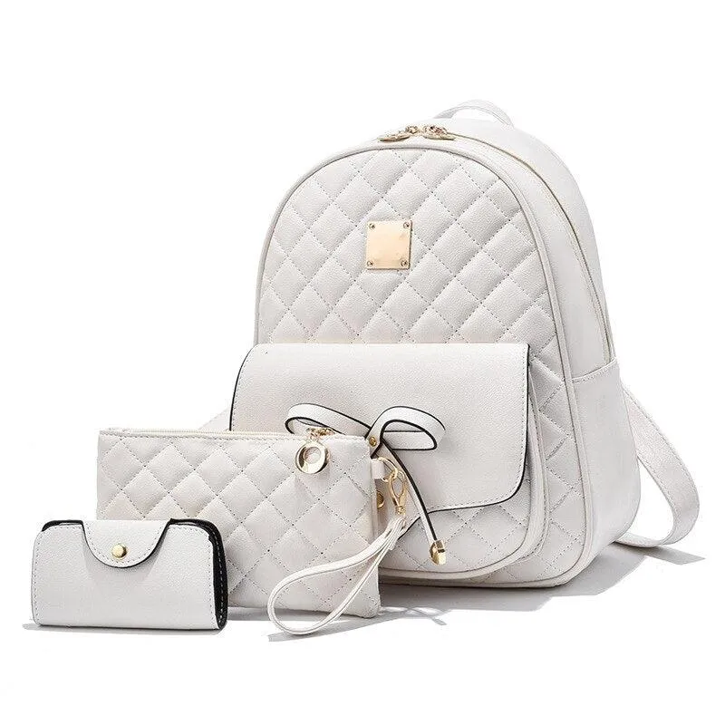 Women's bags 2022 new bowknot backpack Europe and the United States trend of mother and child backpack rhomboid shoulder
