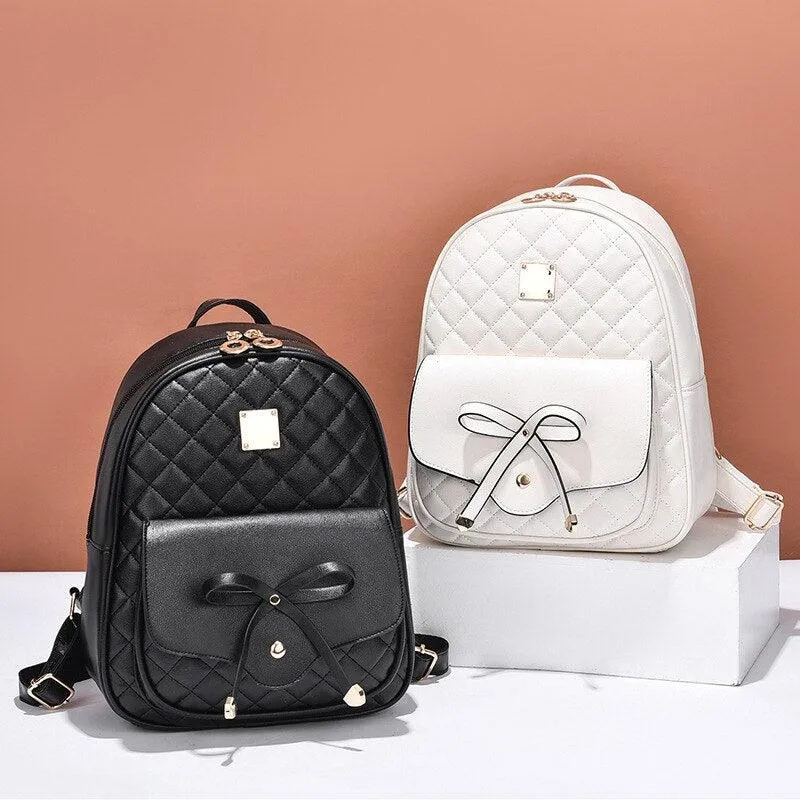 Women's bags 2022 new bowknot backpack Europe and the United States trend of mother and child backpack rhomboid shoulder