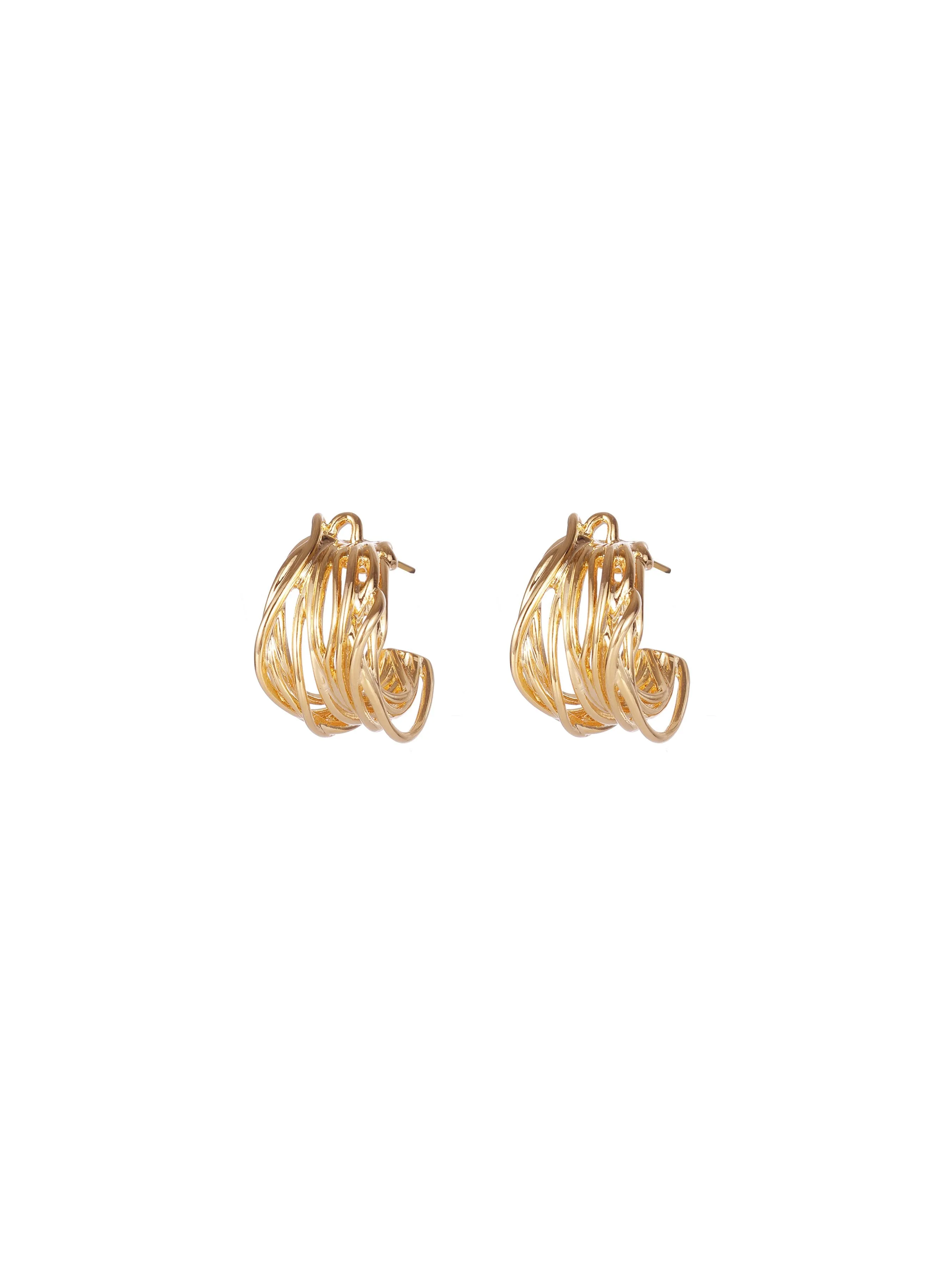 Women's Metal Half-Circle Earrings