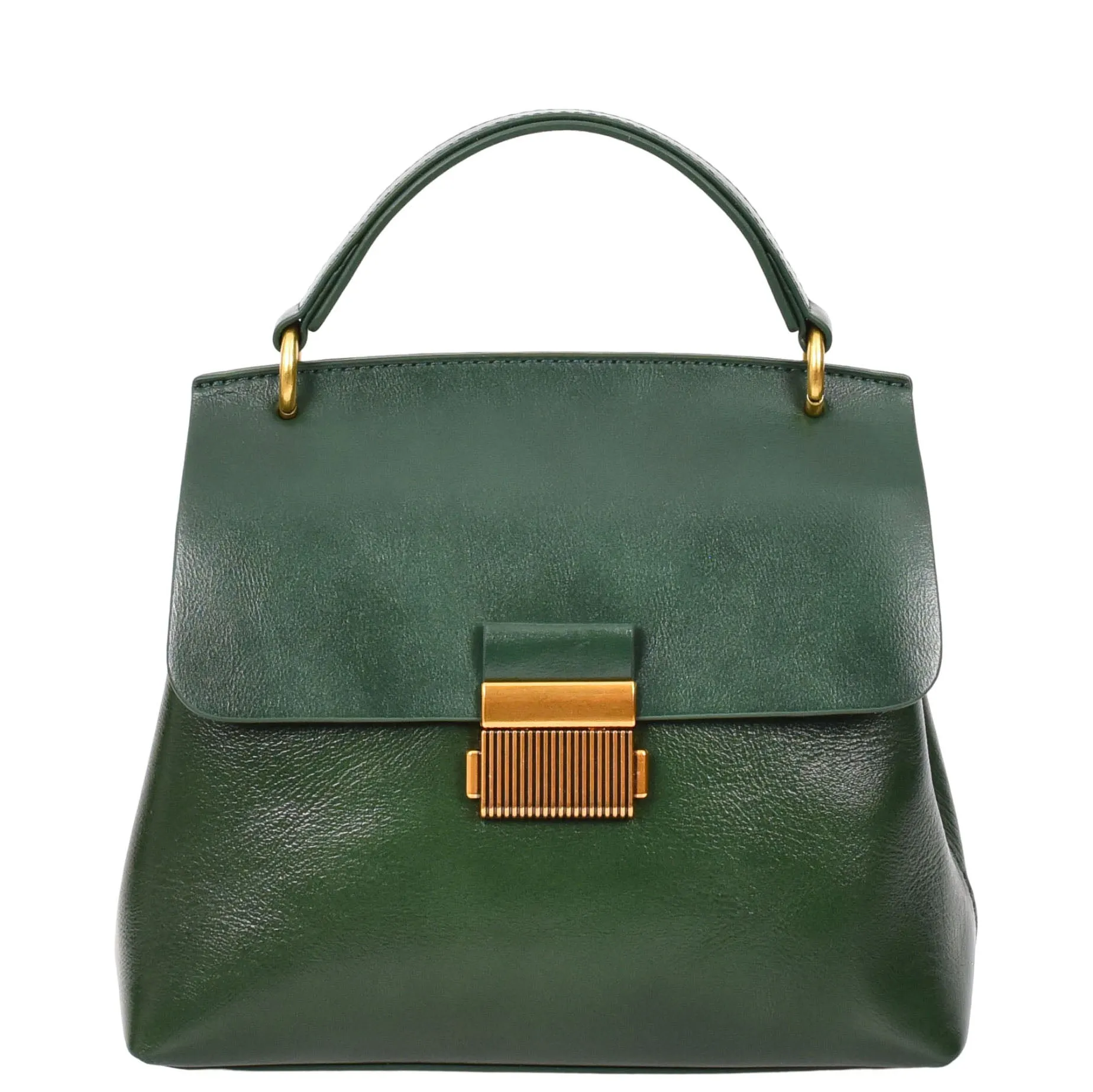 Womens Real Leather Handbag Small Evening Outgoing Fashion Tote Bag A776 Green