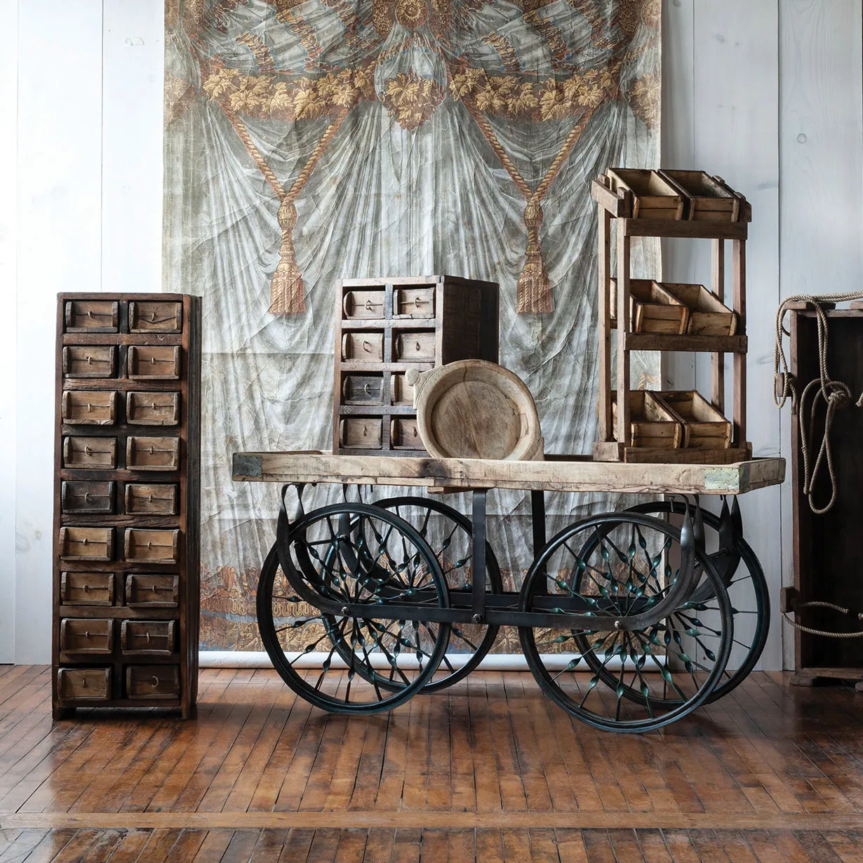 Wooden Trolley Cart, Small